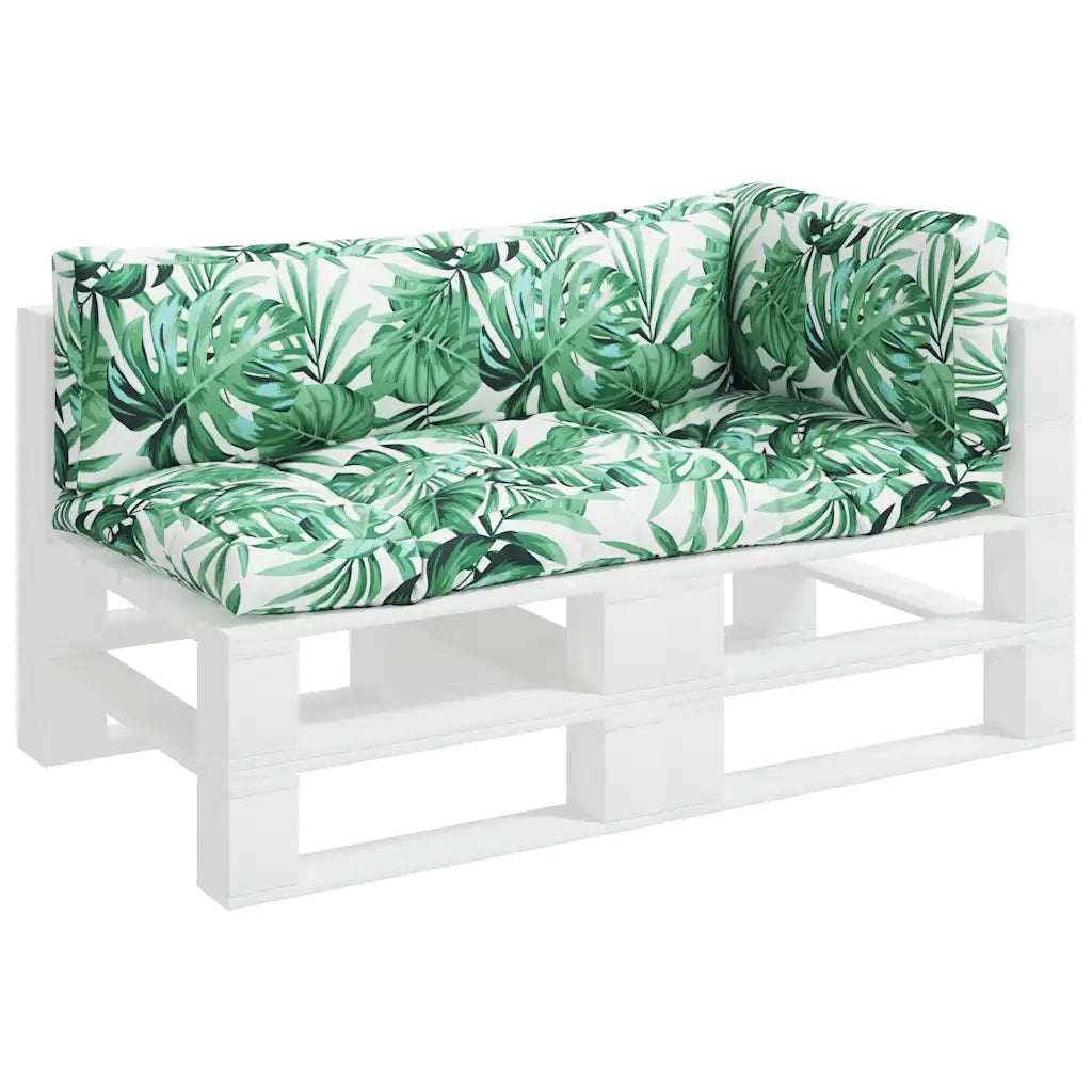 Cuscini per Pallet 3 pz Motivo a Foglie Tessuto 360956