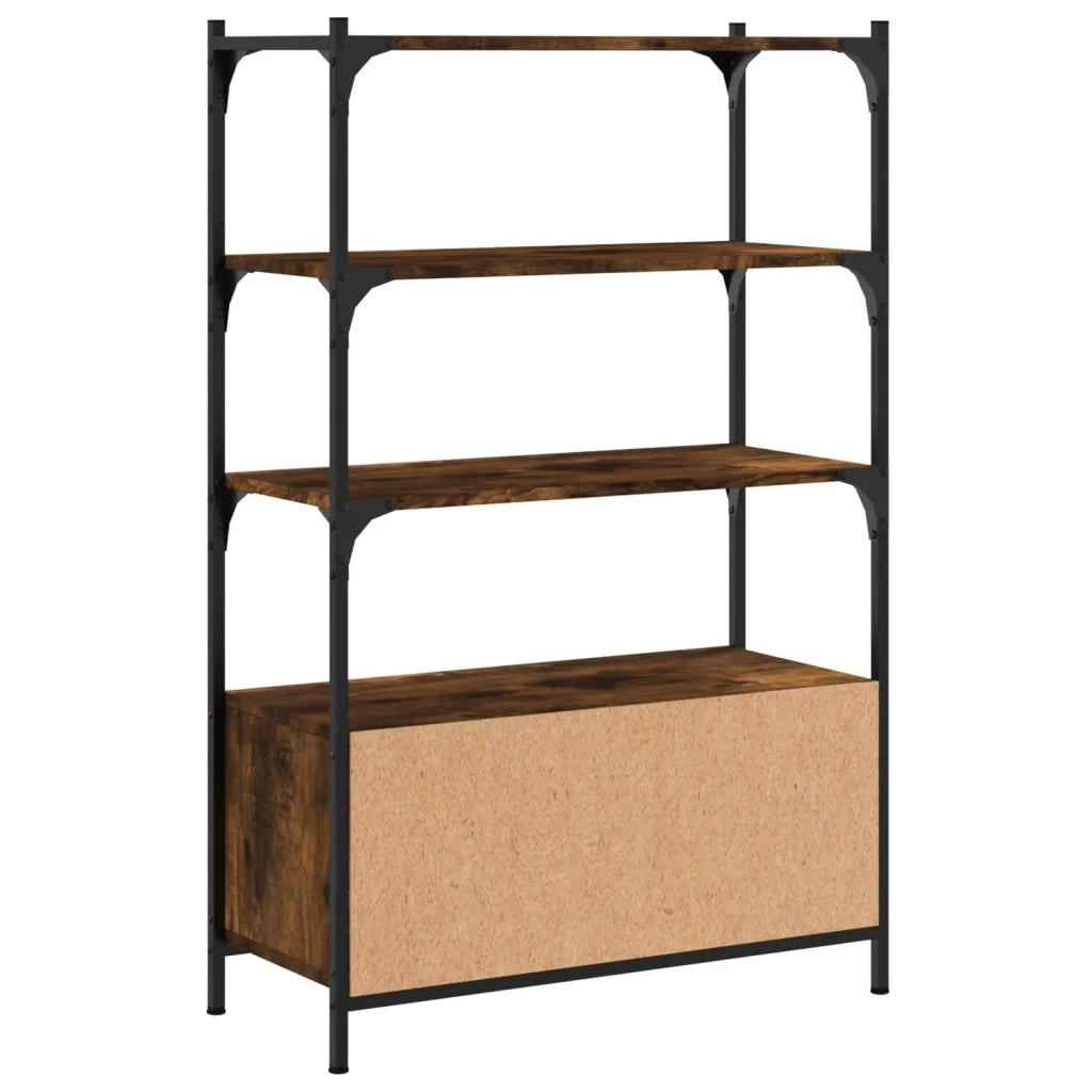 Libreria 3 Ripiani Rovere Fumo 70x30x109,5 cm Legno Multistrato 838995