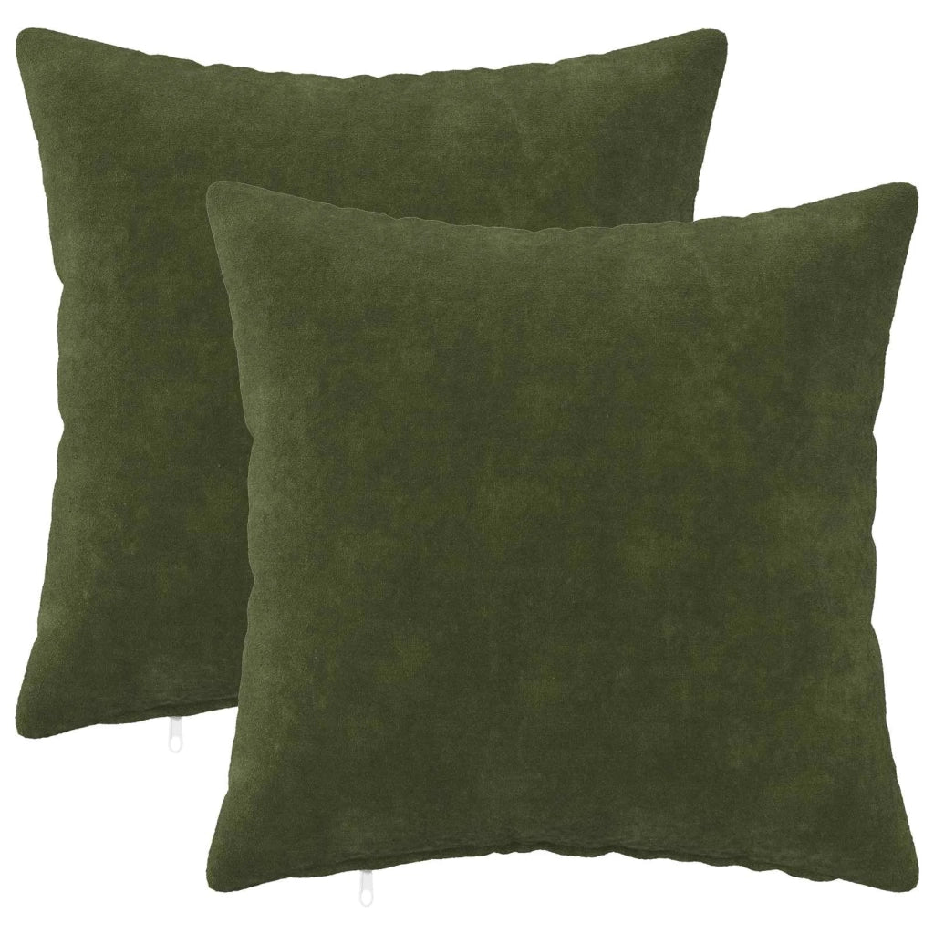 Cuscino con cuscino HEERLEN 2 pz Verde Fleece in microfibra 924275