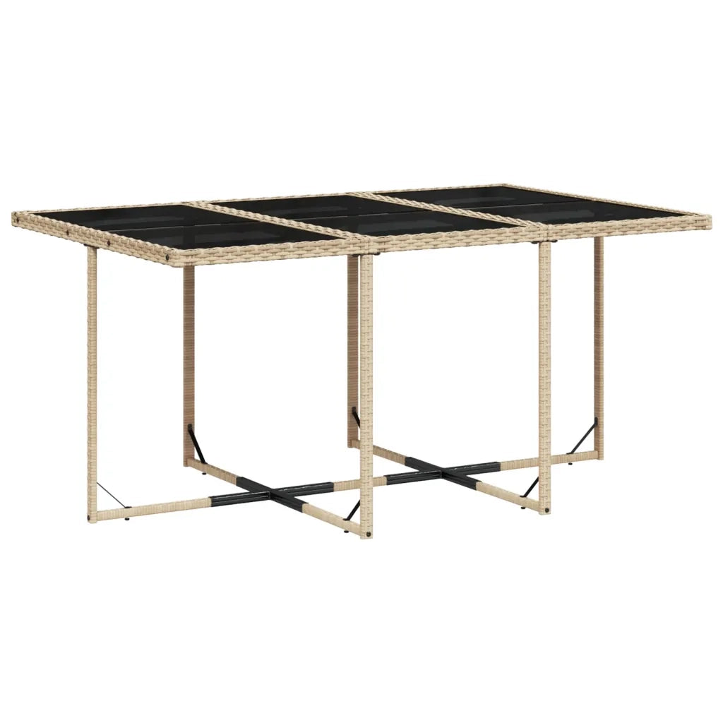 Set da Pranzo da Giardino 11 pz con Cuscini Beige in Polyrattan 3277917