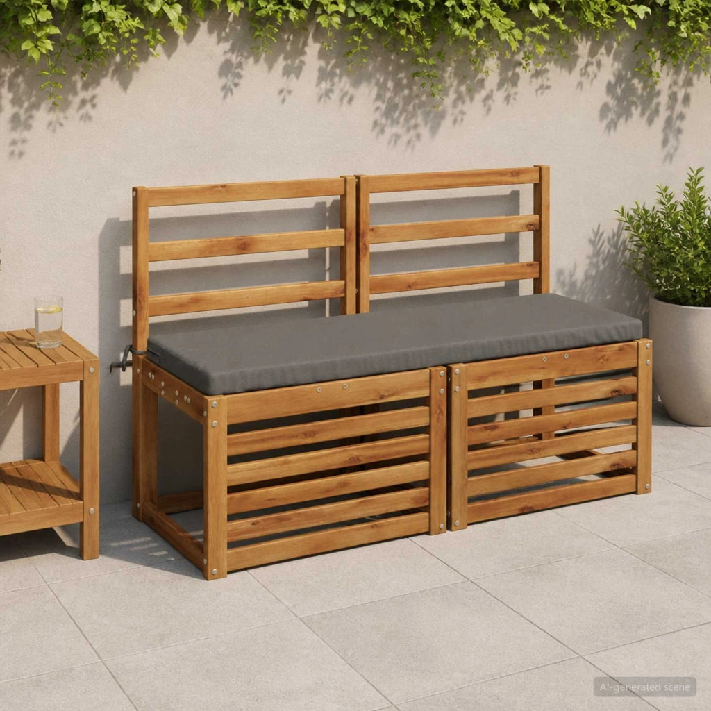 Cuscino per panchina SOEST 100% Poliestere Grigio 948752