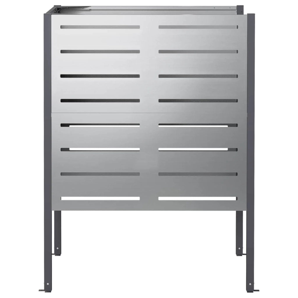Schermo per bidone della spazzatura 85 x 85 x 113 cm Argento 8013431