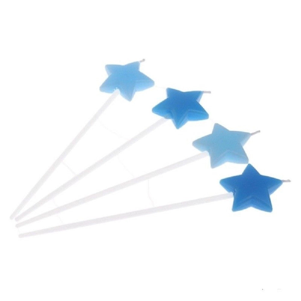 Trade Shop - Candeline Torte Torta Decorazione Stelline Candeline Compleanno Party 4pz -