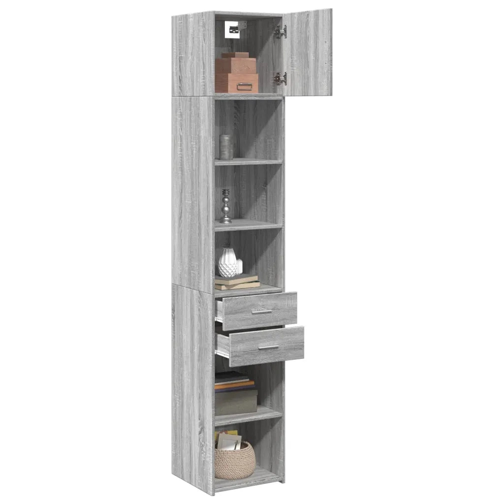 Mobile Sottile Grigio Sonoma 40x42,5x225 cm in Truciolato