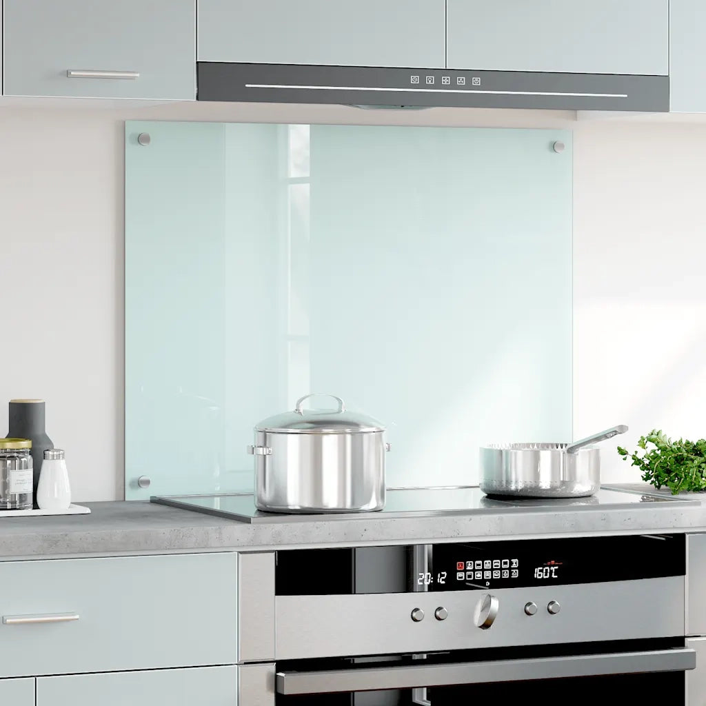 Paraschizzi per Cucina-Protezione parete cucina Bianco 80x60 cm in Vetro Temperato