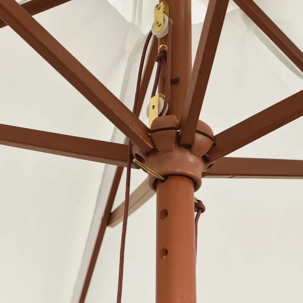 Ombrello | Parasolne da Giardino con Palo in Legno Sabbia 299x240 cm
