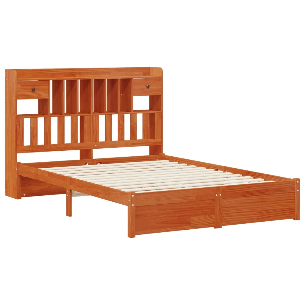 Libreria Struttura Letto con testiera Legno di Pino Massello 3423797
