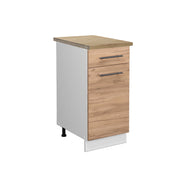 Mobiletto base per cucina Fame-Line Rovere dorato/Bianco 40 cm, PL Rovere Vicco