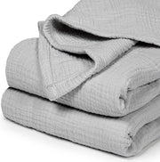 Bambino Coperta Mousseline 120 x 120 cm Grigio Argento