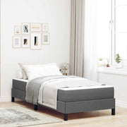 Letto a molle con materasso Grigio scuro 80 x 200 cm Tessuto