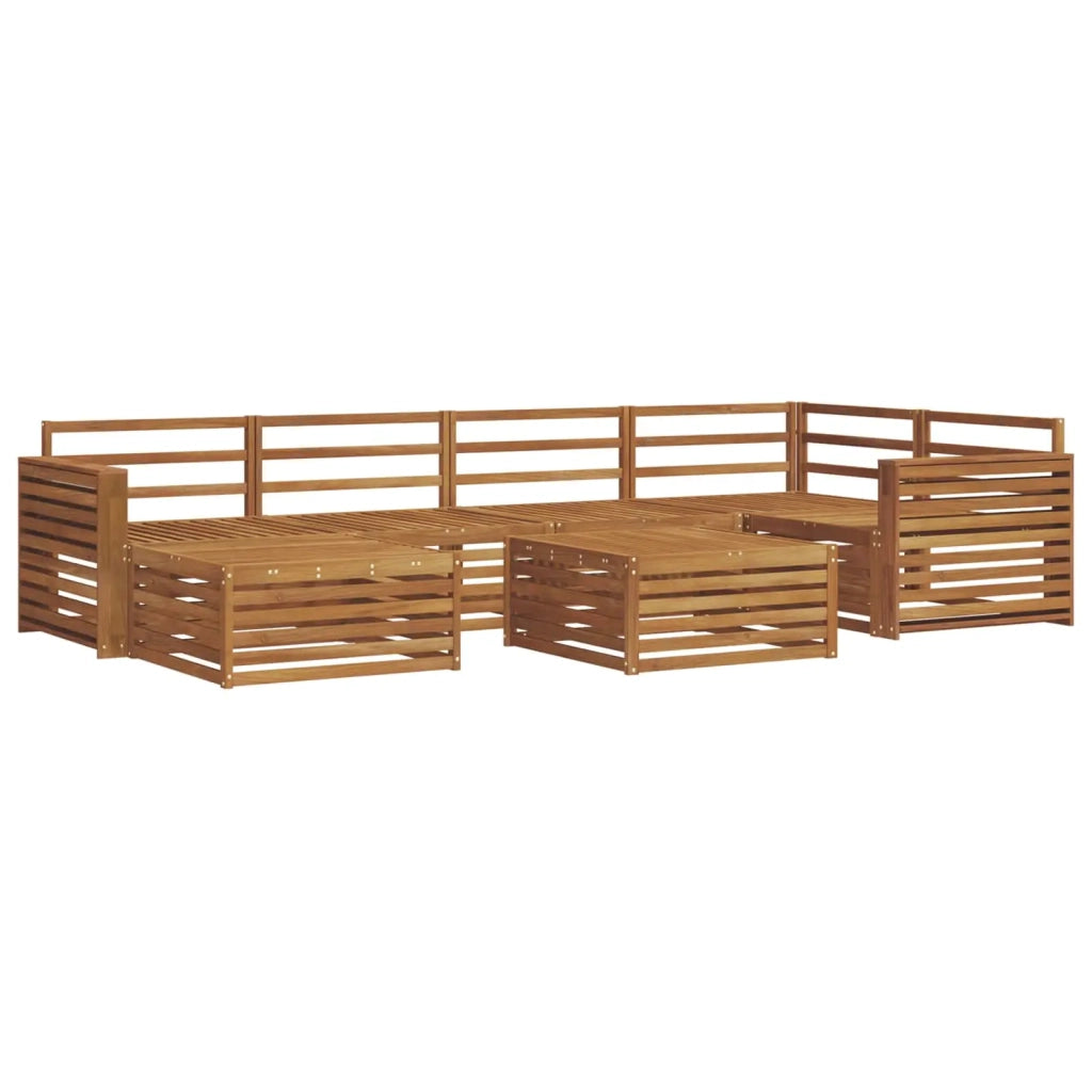 Set di divani da esterno 7 pcs Naturale