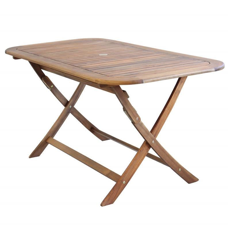 TAVOLO PIEGHEVOLE IN LEGNO DI ACACIA MASSICCIO 15OX80X74 CM LEGNO NATURALE OKX