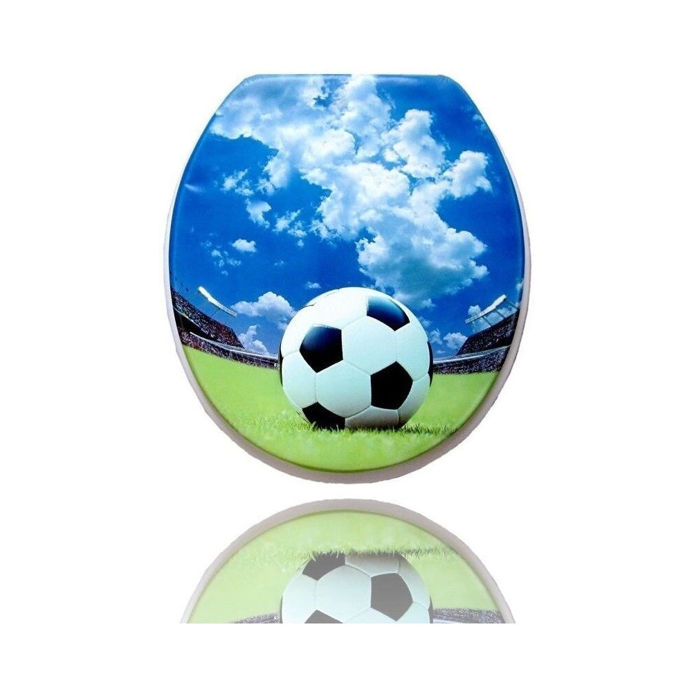 Trade Shop - Copriwater Copri Water Sedile Wc Bagno Universale Cerniere Acciaio Calcio -        3,5