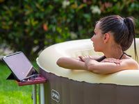 Vasca Idromassaggio da Esterno Gonfiabile Riscaldata 2 Posti 190x120x65 cm Ease.Zone Marrone