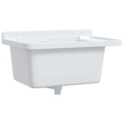 Lavandino-Lavabo di Servizio a Parete Bianco 60x40x28 cm in Resina