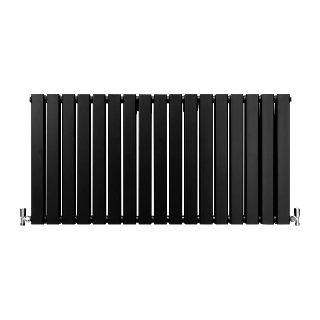 Radiatore Termosifone Termoarredo Design Piatto Pannello Elementi Nero Opaco