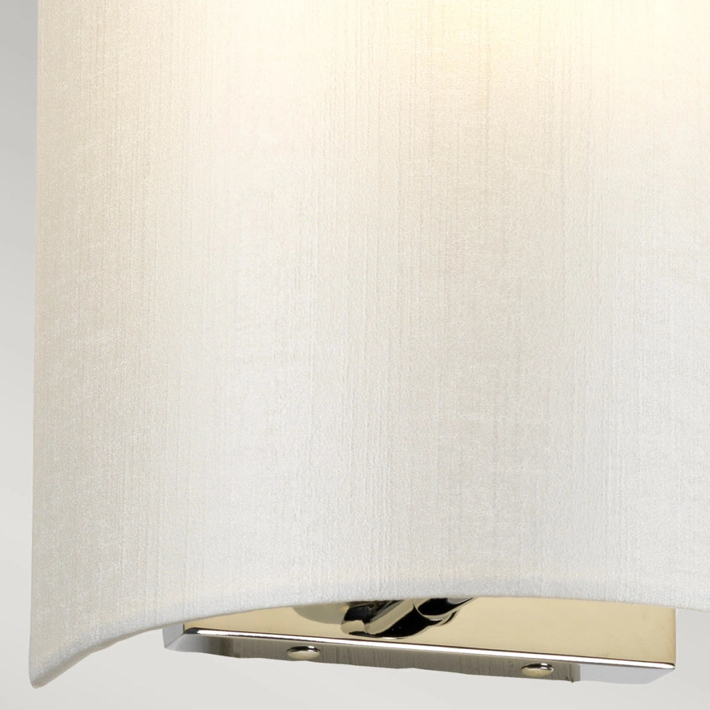 Applique Cooper cromata con paralume crema E27 23cm