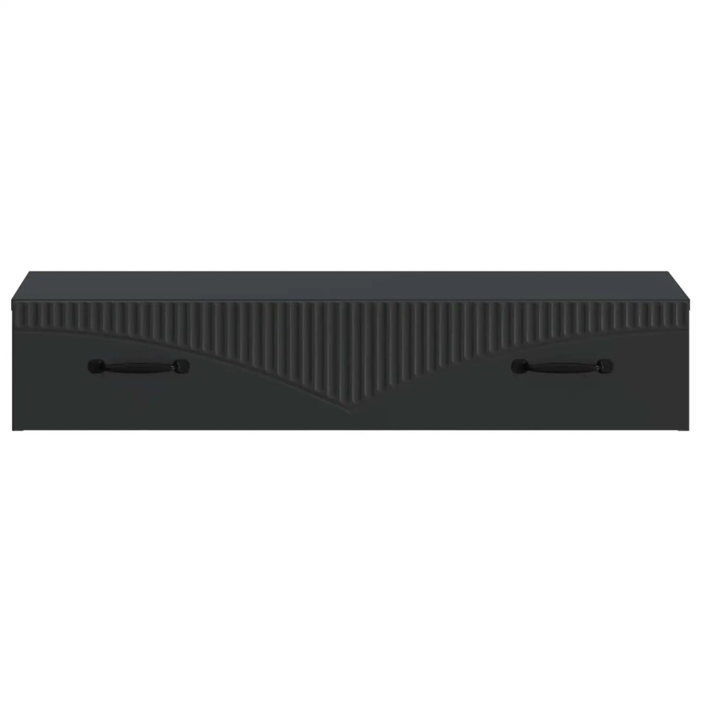 Tavolino da Parete Laterale Nero 87,5 x 34,5 x 17 cm 899006