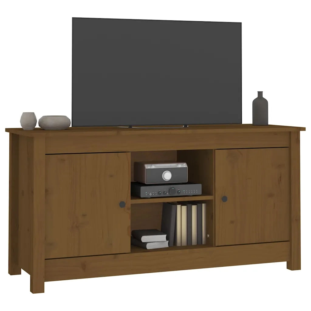 Mobile Porta TV Ambra 103x36,5x52 cm in Legno Massello di Pino 814587