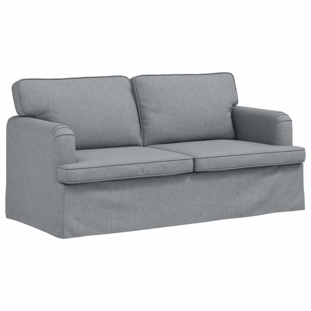 Divano 2 pcs Grigio chiaro 162 x 80 x 85 cm Tessuto