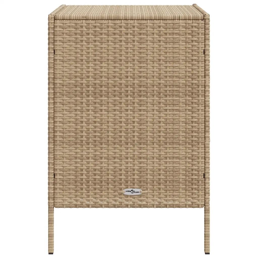 Armadietto Portaoggetti da Giardino Beige 55x59x80cm Polyrattan CFW4547177