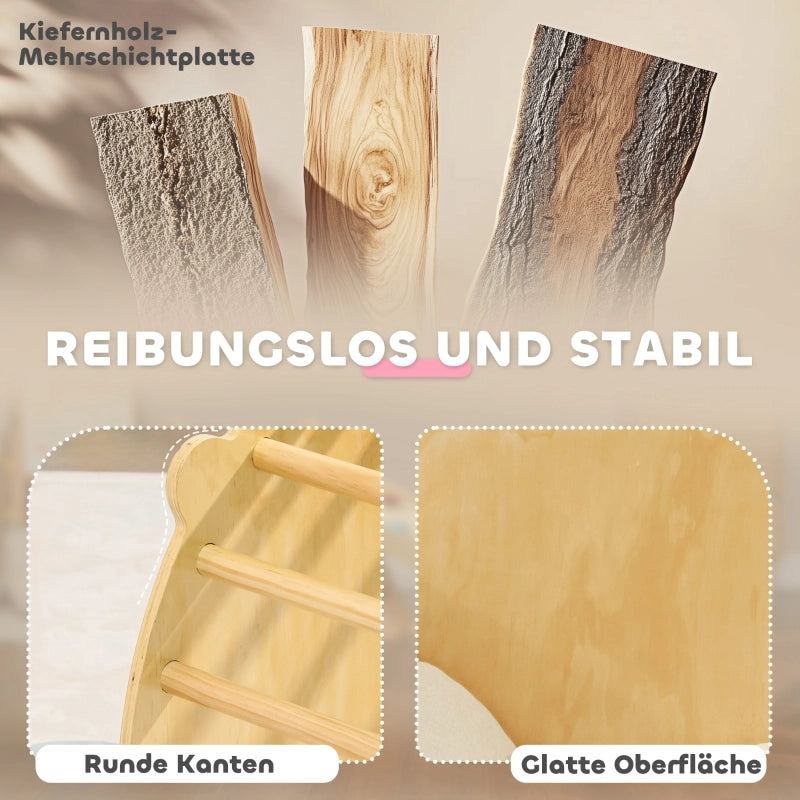 Arco da arrampicata, altalena a bilico, scaletta, altalena con cuscino, per bambini da 1,5 a 4 anni, fino a 50 kg