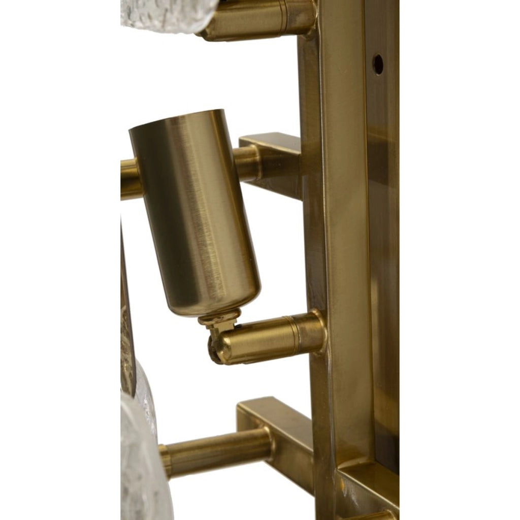 Lampada a Parete VKH58, Oro, Metallo, 24x13x76 cm