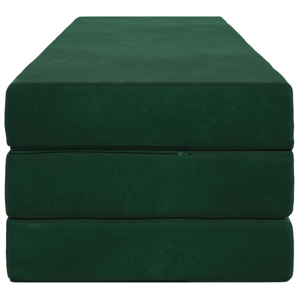 Divano Letto Pieghevole 200 x 67 x 45 cm Verde Scuro 900265