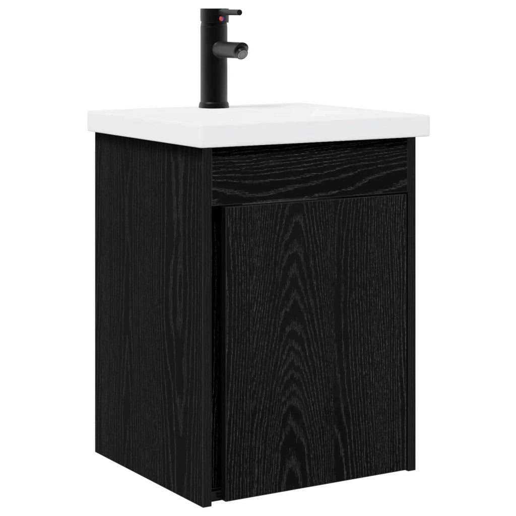 Mobile bagno con rubinetto Rovere Nero 42 x 40 x 74,5 cm 889530