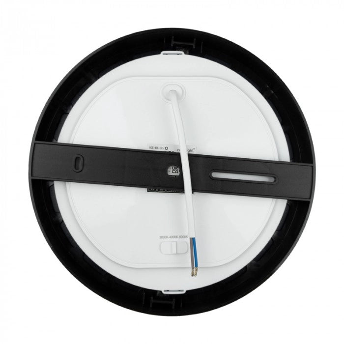 Plafoniera LED rotonda 24W CCT 2in1 nera Ecolight