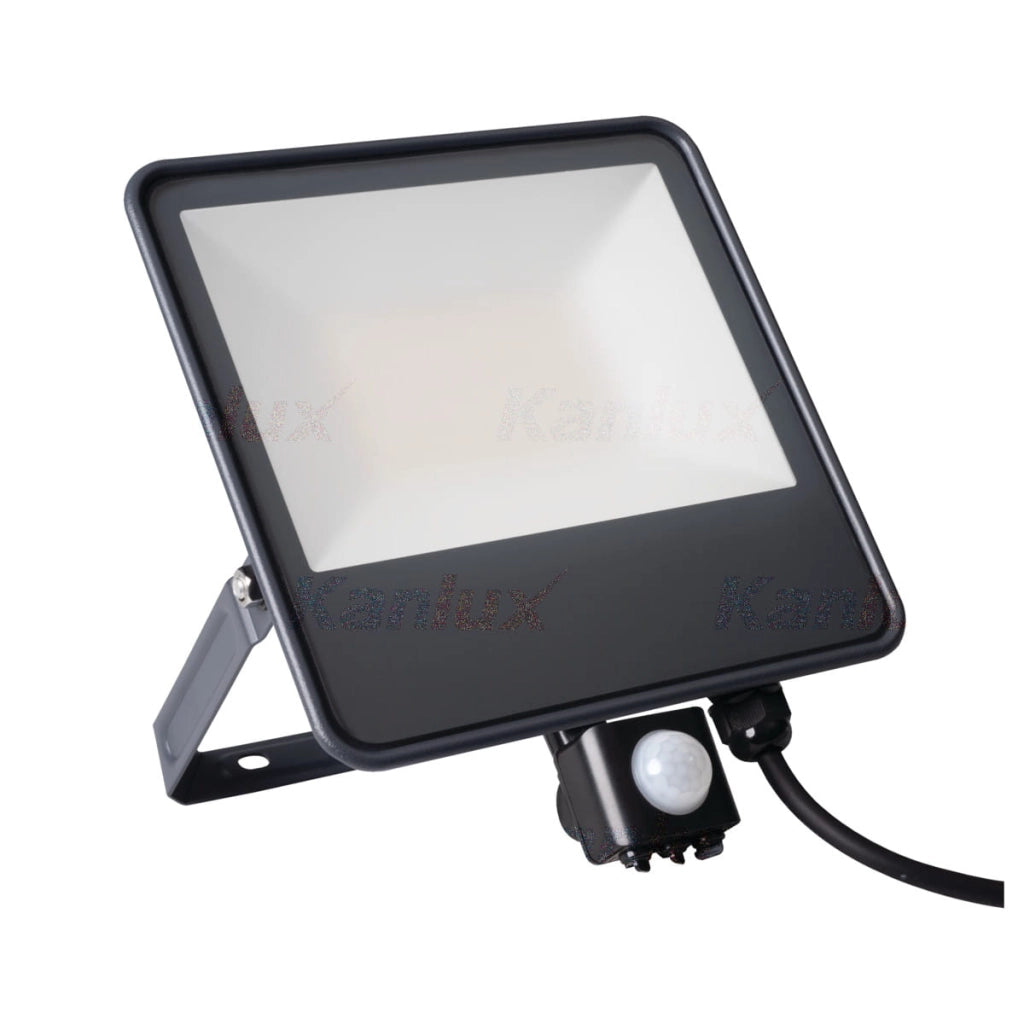 Faro LED esterno Kanlux iQ 50W 4000K IP44 PIR nero