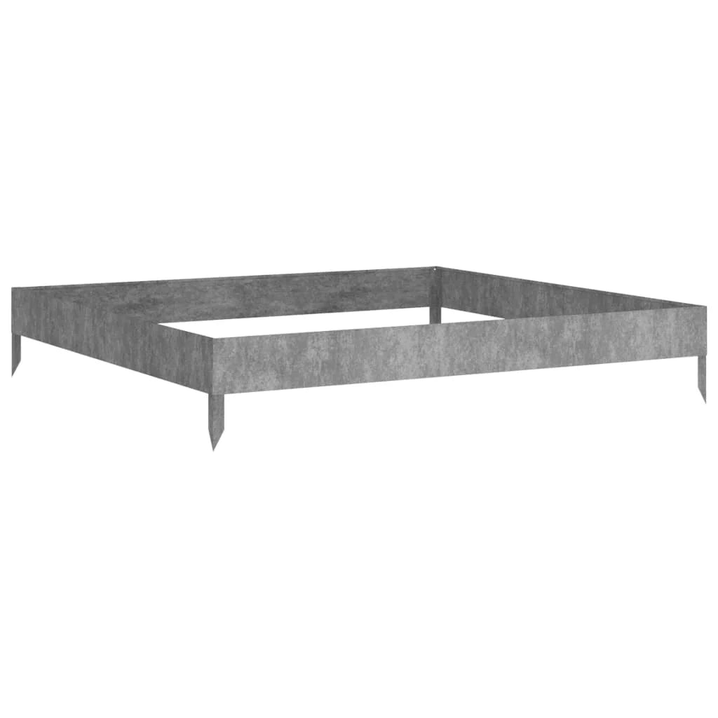Fioriera rialzata per piante e fiori terrazza giardino 100 x 100 x 18,5 cm acciaio corten marrone 02_0039258