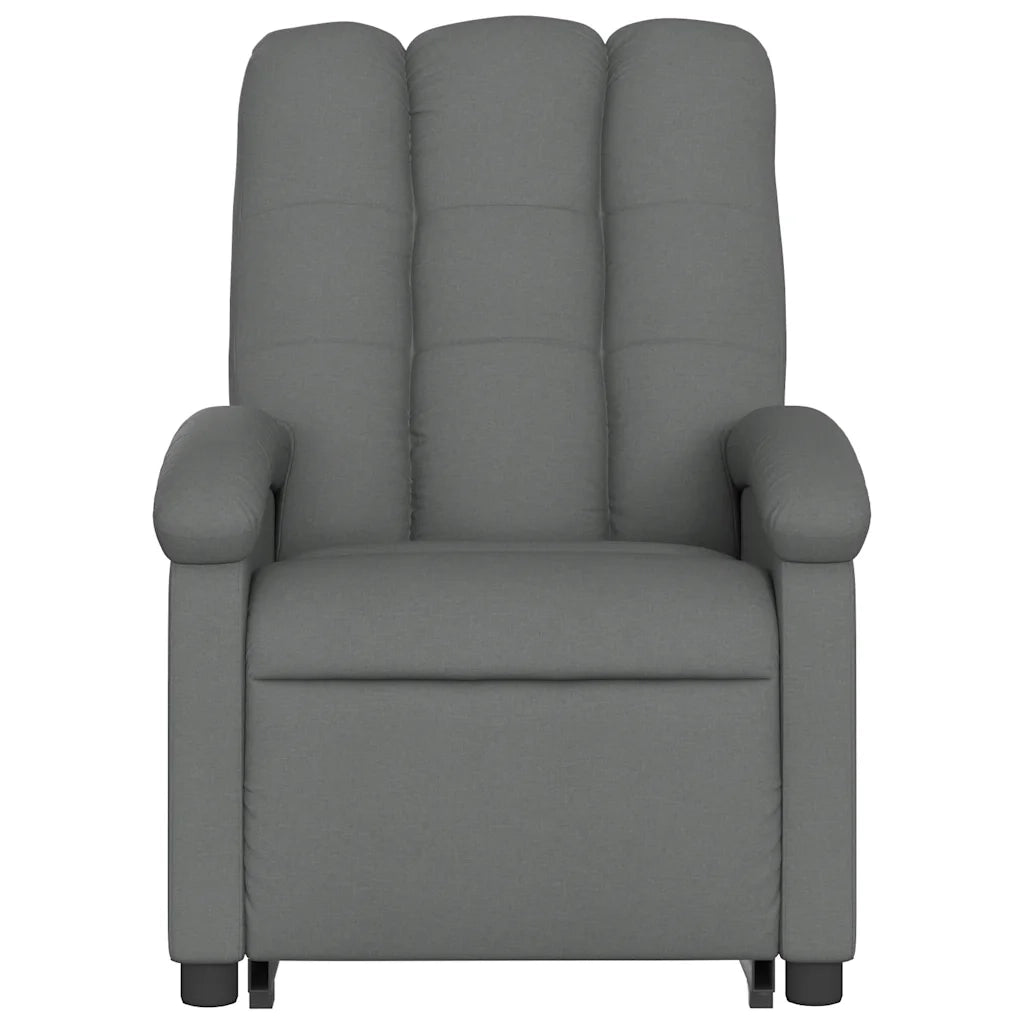 Poltrona Alzapersona Reclinabile Elettrica Grigio Scuro Tessuto 3204117