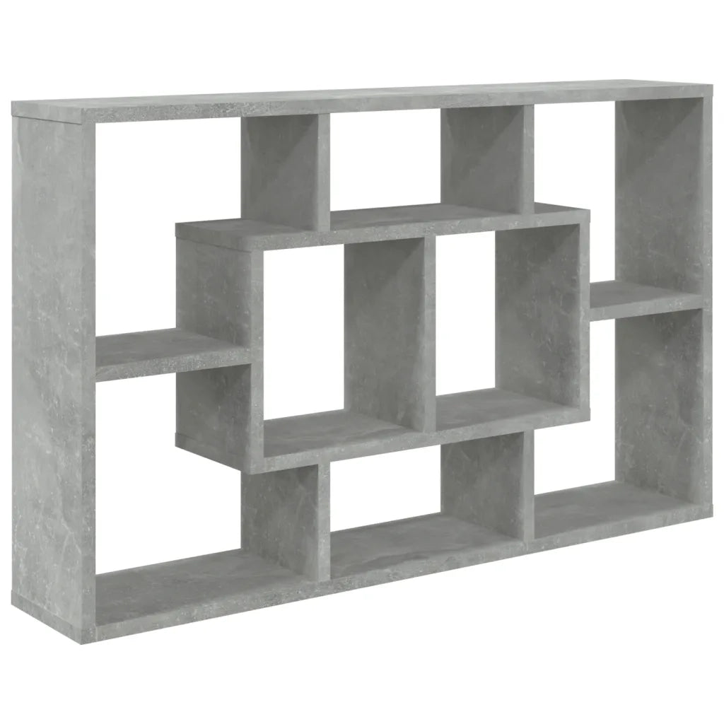 Mensola a Muro Grigio Cemento 85x16x52,5cm in Legno Multistrato 801422