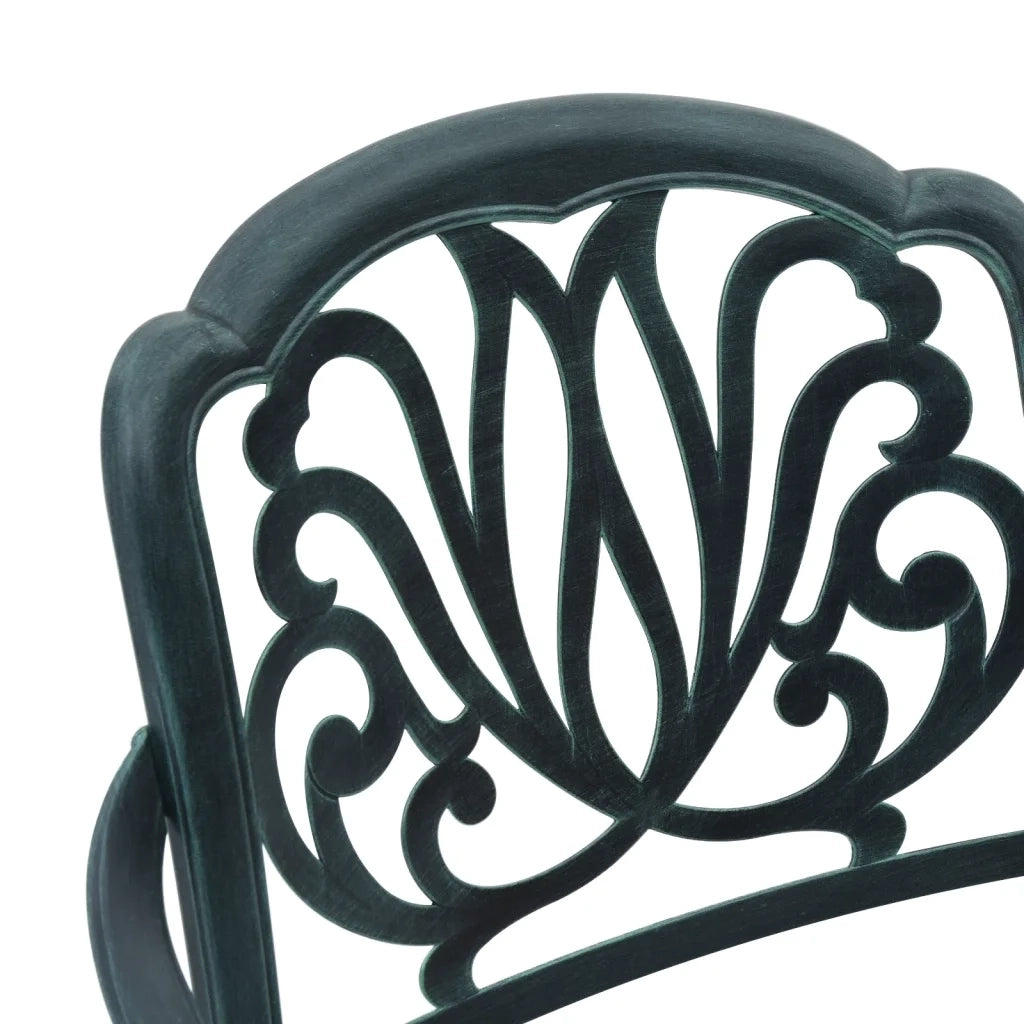 Set da Pranzo da Giardino 5 pz Verde in Alluminio Pressofuso 3216311