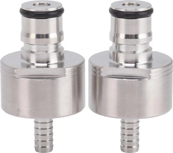 2 pezzi di cappuccio di carbonazione in carbonio per riempire birra e soda - cappuccio di connessione CO2.
