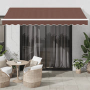 Tenda Sole Retrattile Manuale-Tenda parasole per balcone 350x250 cm Marrone 985112