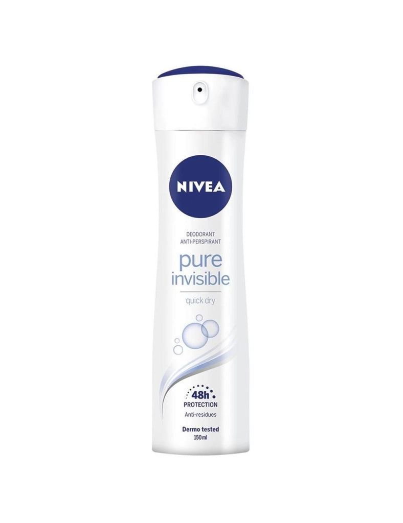 SET 6 NIVEA DEODORANTE SPRAY PURE INVISIBLE 150 ML