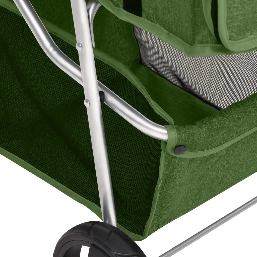 Passeggino per Cani Pieghevole Verde 80x46x98cm Tessuto Oxford CFW1627270