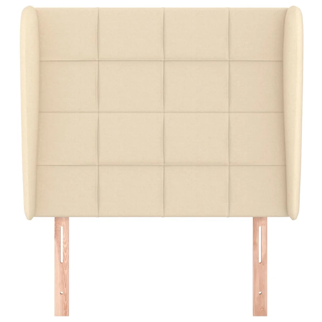 Testiera ad Orecchio Crema 103x23x118/128 cm in Tessuto 3117951