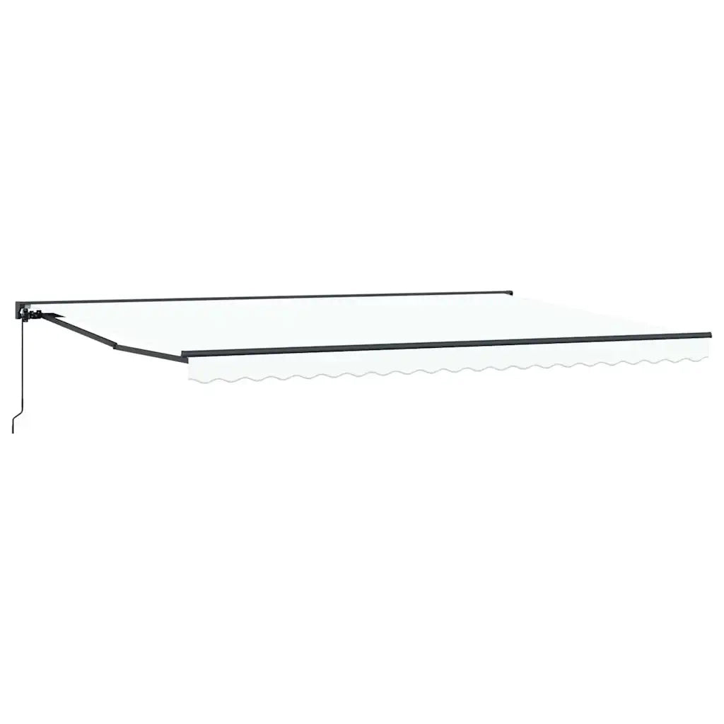 vidaXL Tenda Retrattile Bianco 500x300 cm Tessuto