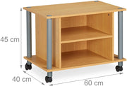 Mobile porta TV con scomparti ripiano e mobiletto mobile per TV da 60 pollici marrone 13_0001659