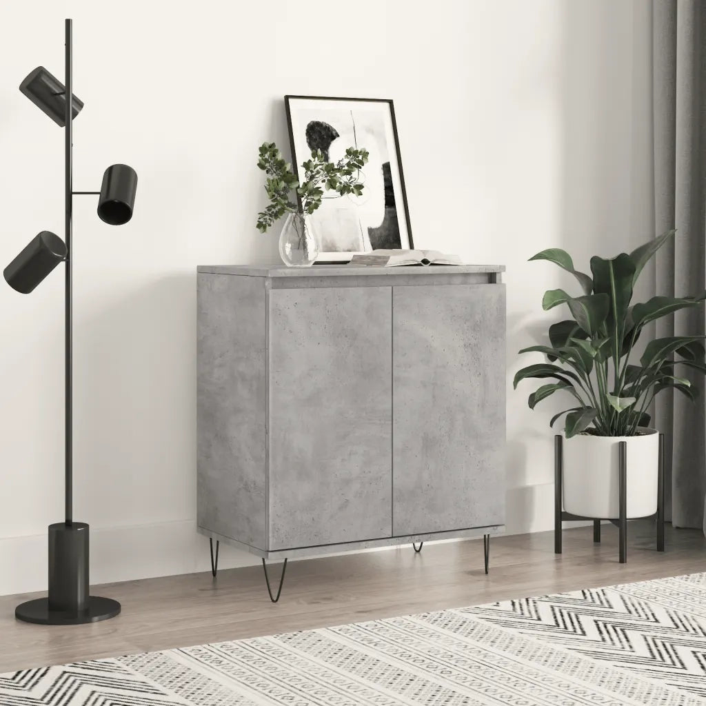 Credenza Grigio Cemento 60x35x70 cm in Legno Multistrato