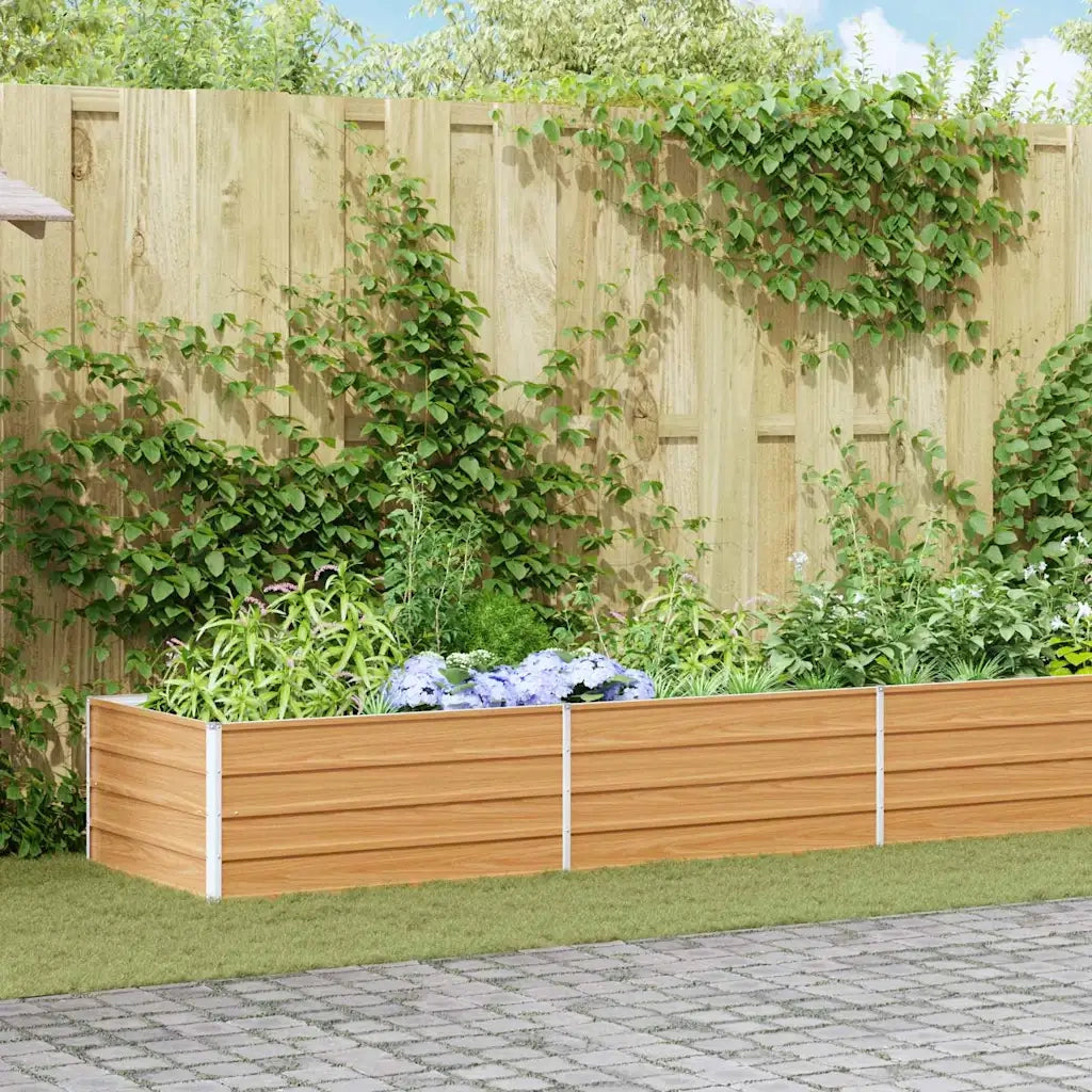 Fioriere | Cassetta per fiori | Letto rialzato da giardino Marrone Chiaro 600 x 80 x 45 cm