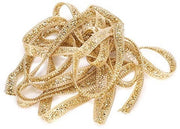 Decorazioni in plastica artigianali a strass 1,5 cm, 5 metri di gomma gialla base, rullo di tessuto, rulli per tessuto, fili di gomma gialla.
