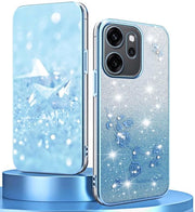 Telaietto di protezione per smartphone in silicone con ulteriore protezione shock - Cuscinetto TPU morbido - Design elegante - Finitura lucida - Disegno a motivi floreali con effetto colori variabili - Protezione per smartphone