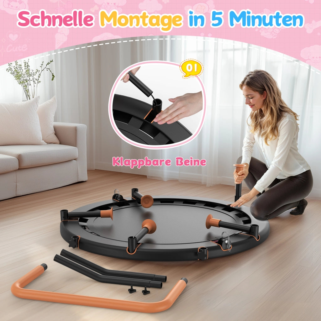 Trampolino per Bambini Folding ¨C zephmum ¨C 91 cm, Verde, Sicurezza, per Interno/Giardino