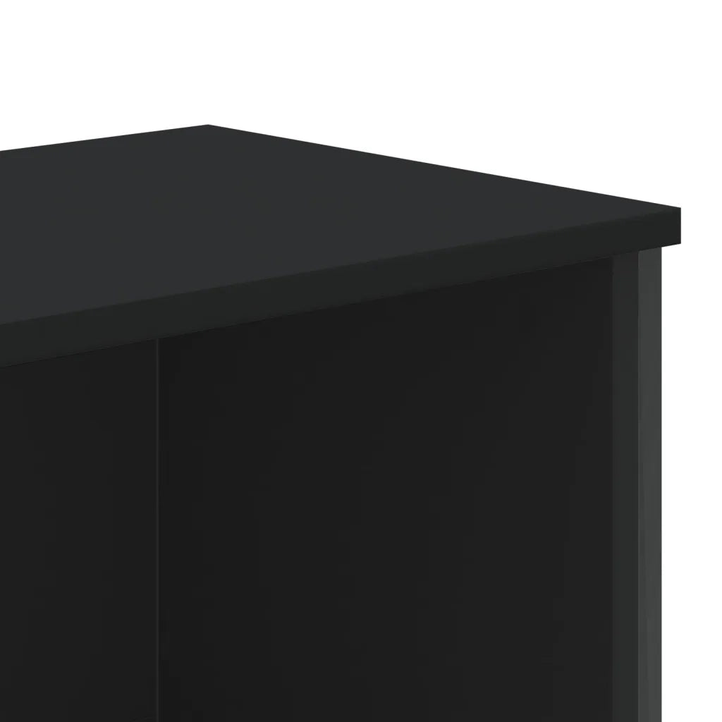 Libreria Nera 80x31x169 cm in Truciolato