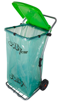 Pattumiera da Esterno Carrello Portasacco con Ruote in Acciaio Zincato Agrati