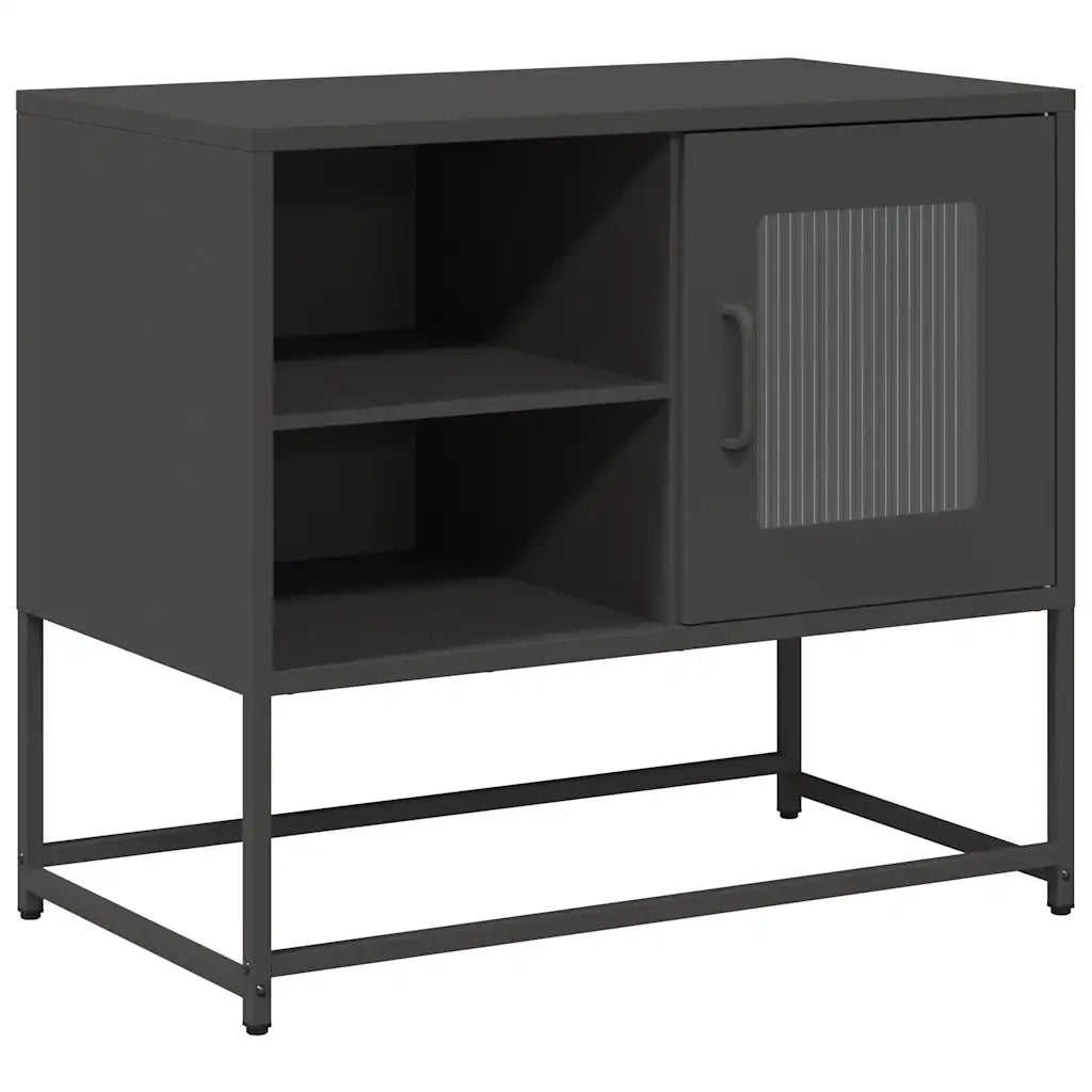 Mobile TV Nero 68x39x60,5 cm in Acciaio 853386